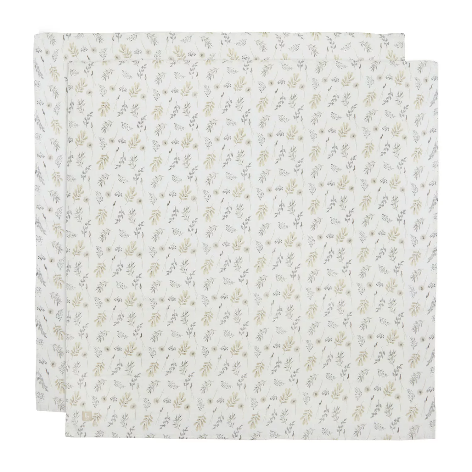 Jollein hydrofieldoeken Jollein hydrofieldoeken, 2-pack, large formaat, gemaakt van zacht en absorberend materiaal, ideaal voor het inbakeren, afdrogen en verschonen van baby's, met een schattig bloemenmotief.
